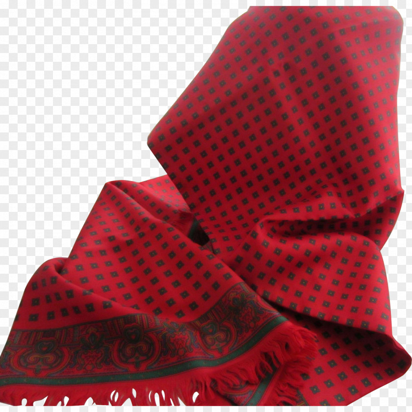 Polka Dot Scarf Maroon PNG