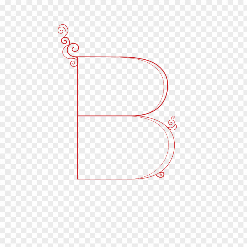 Red B Line Angle Point PNG
