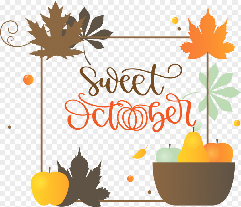 Sweet October October Autumn PNG