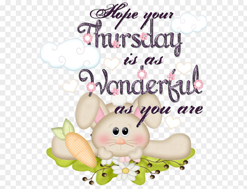 Thursday Greetings Greeting Morning Image Rabbit PNG