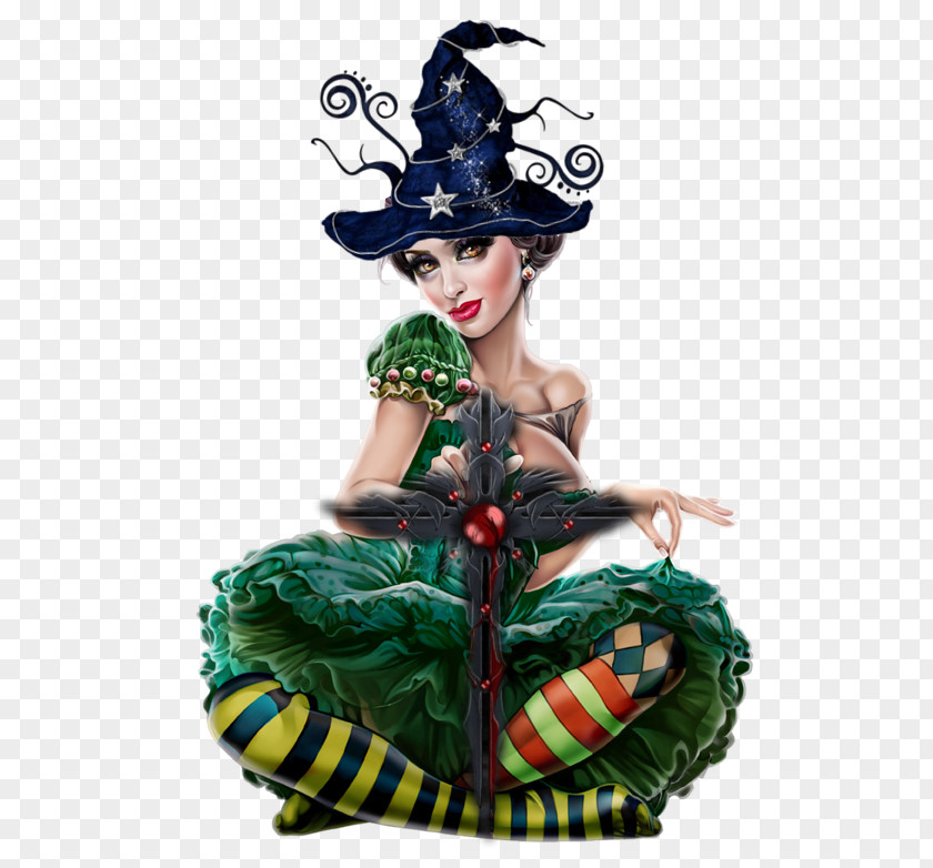 Woman 3d Witch Halloween Costume Clip Art PNG