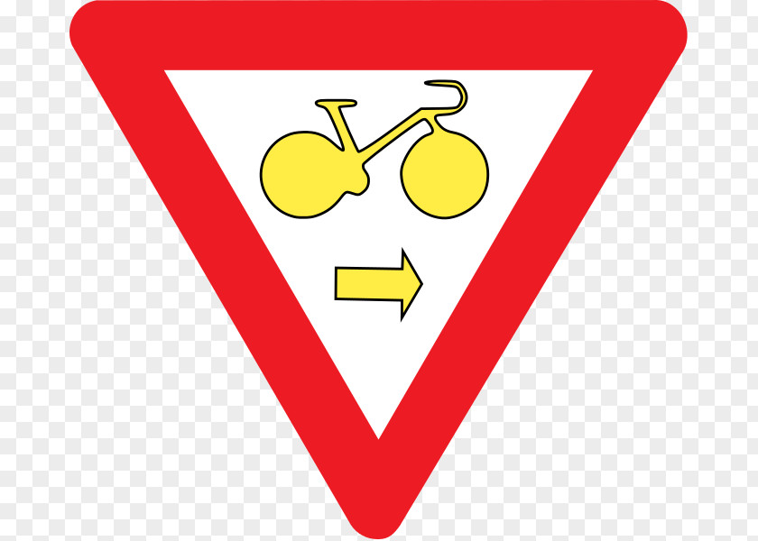 Bicycle Traffic Sign Yield The Highway Code PNG