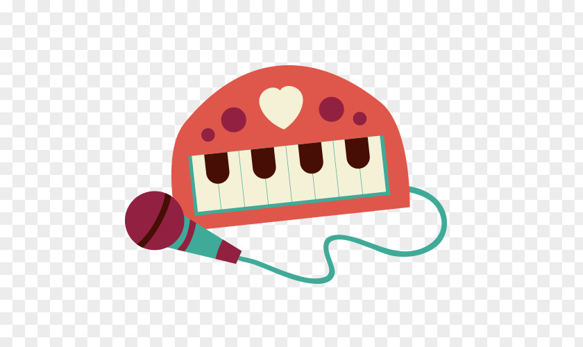 Keyboard Electronic Cartoon Musical Instrument PNG