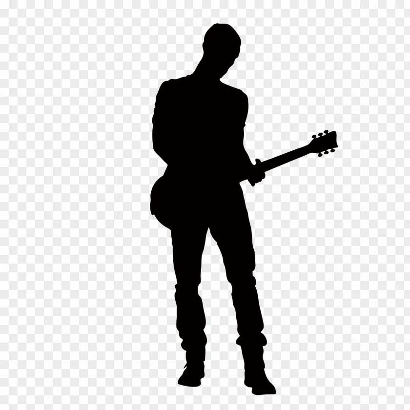 Musical Elements,That Handsome Man With Guitar Guitarist Silhouette PNG
