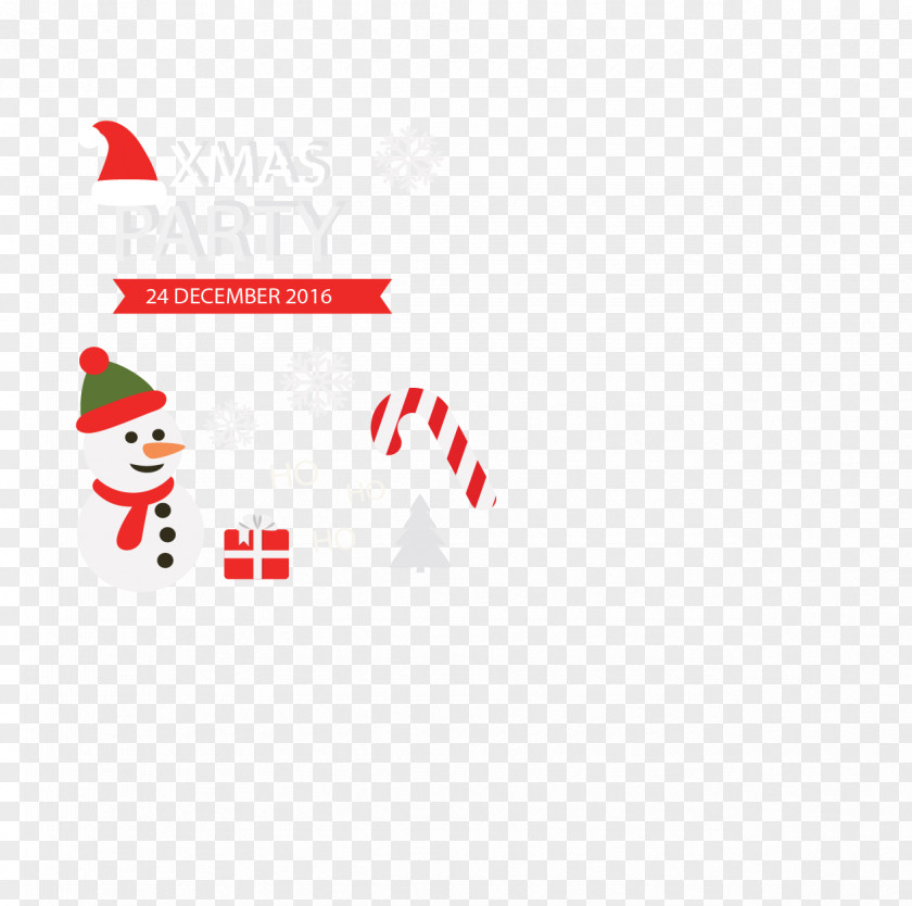 Flat Snowman Party Invitations Christmas PNG