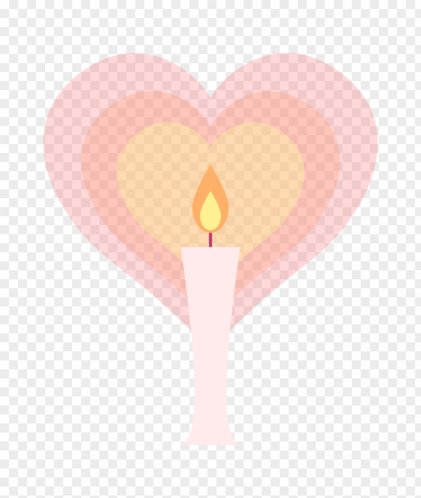 Candle And Heart Clipart. PNG