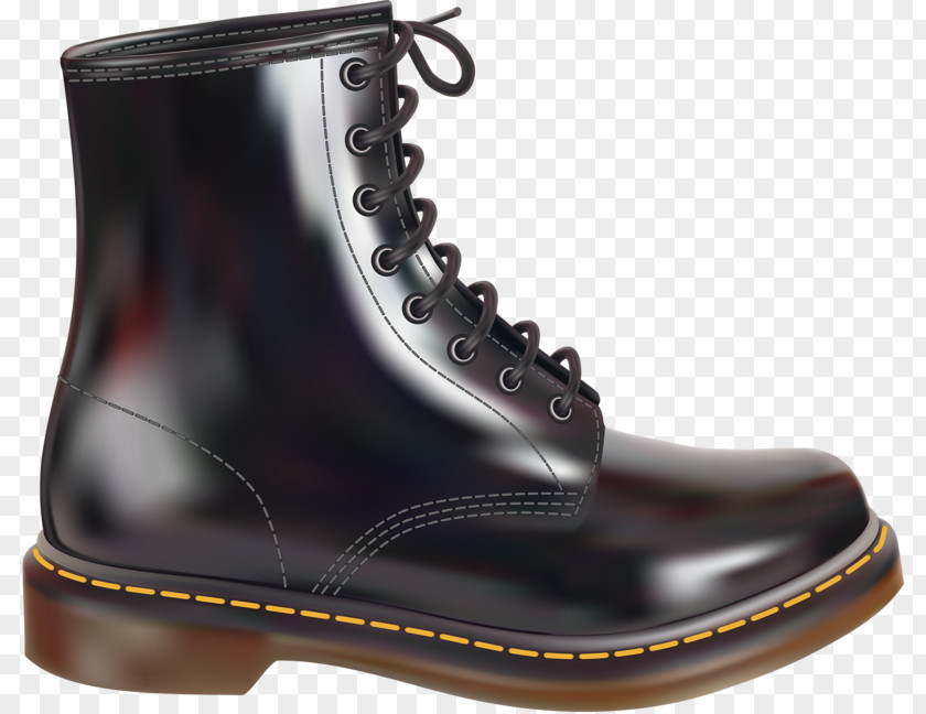 Black Shoes Boot Shoe Leather Royalty-free PNG