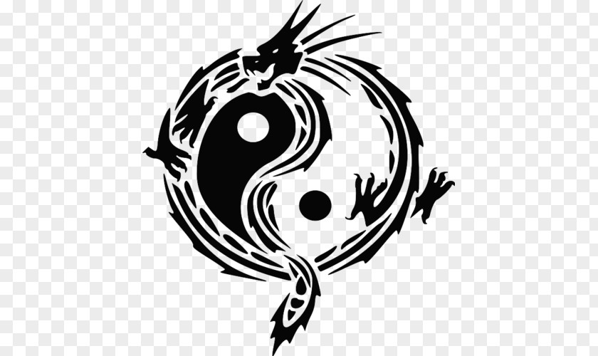 Dragon Yin And Yang Chinese Vector Graphics Clip Art PNG
