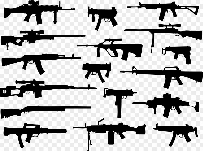 Weapon Automatic Firearm Rifle Pistol PNG firearm Pistol, Black Ink firearms clipart PNG