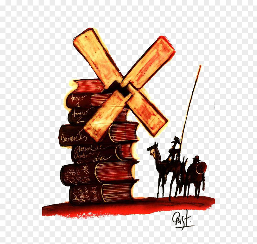 Windmill Books Don Quixote Sancho Panza The Little Prince Rocinante Book PNG