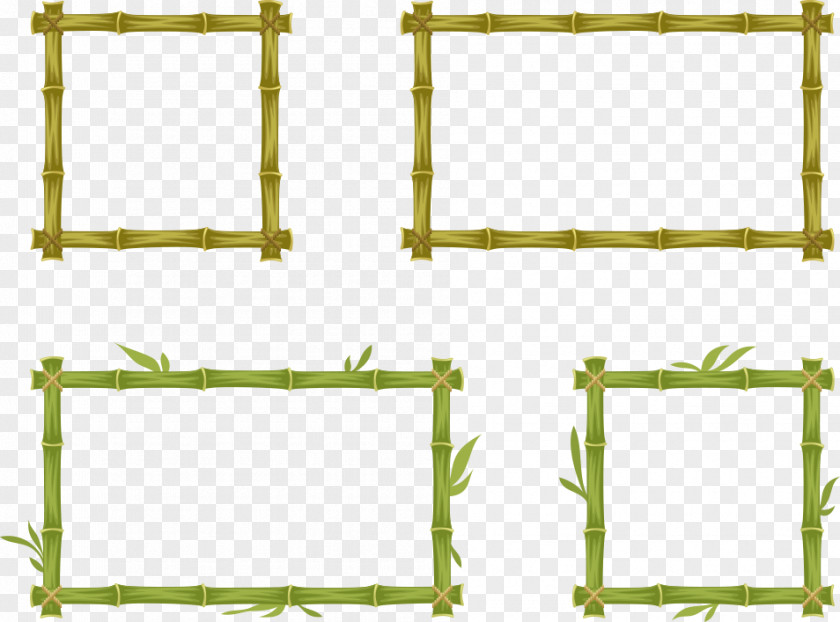 Vector Bamboo Frame Euclidean PNG