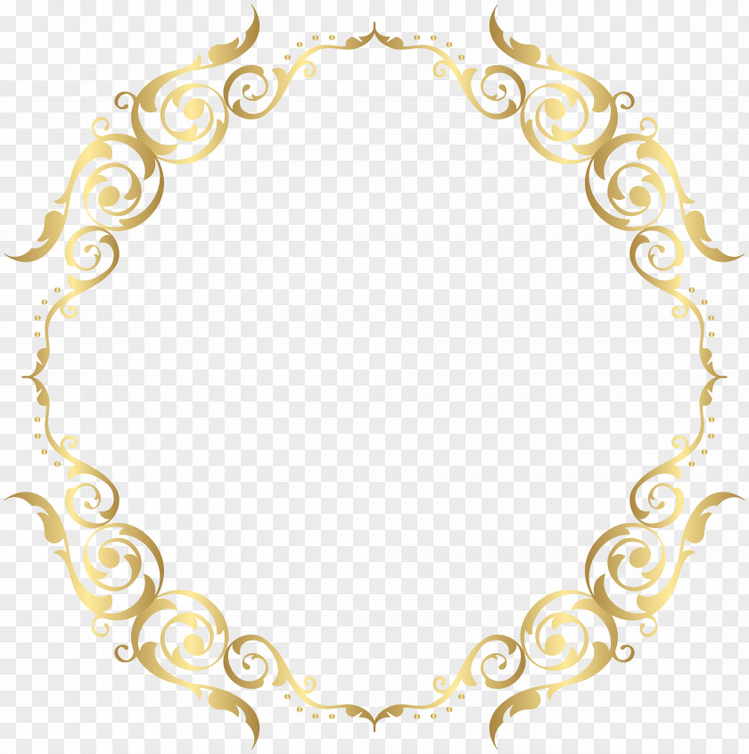 Golden Branches Picture Frames Clip Art PNG