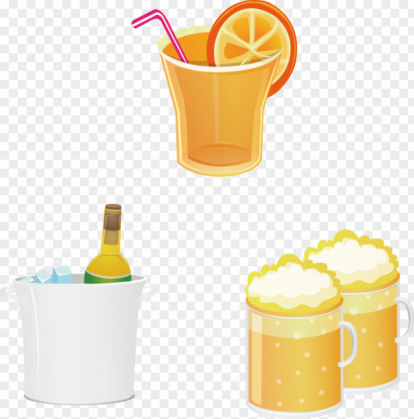 Iced Beer Lemon Juice Orange Drink Cocktail PNG