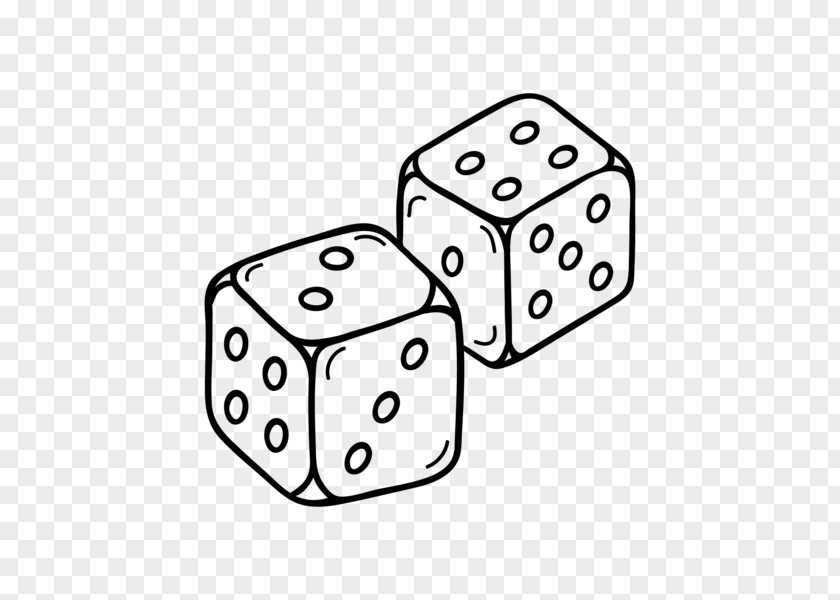 Line Art Recreation Dice Game PNG