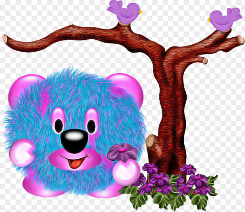 Plant Animal Figure Pink Cartoon Branch Magenta PNG