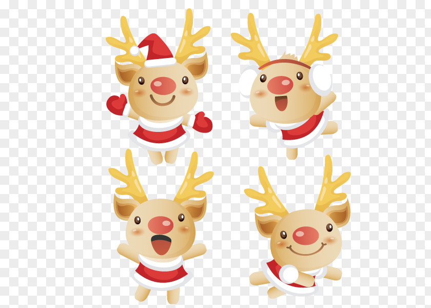 Reindeer Rudolph Santa Claus Christmas Facebook PNG