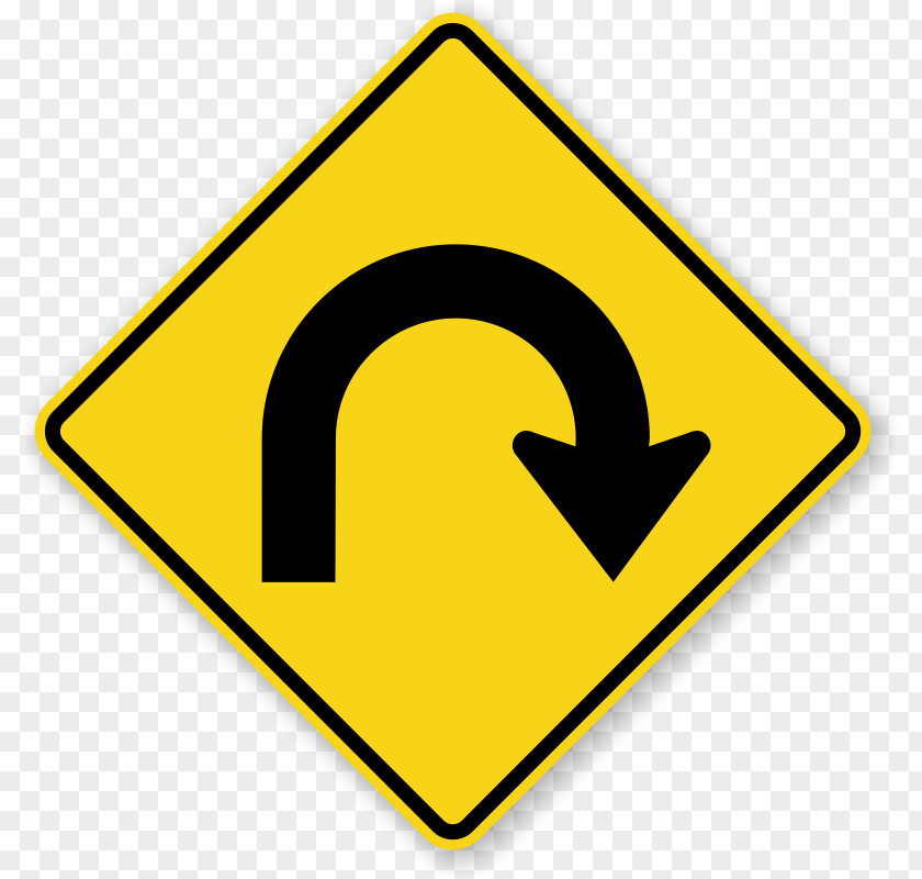 Road U-turn Traffic Sign Warning Clip Art PNG