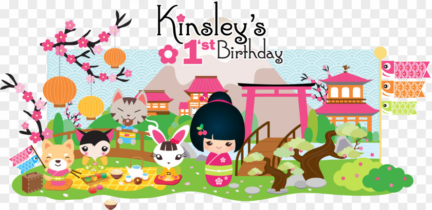 Doll Kokeshi Party Birthday Collecting PNG