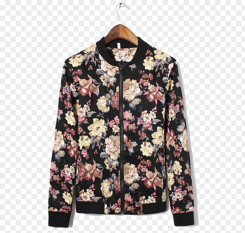 Floral Coat Gratis Outerwear Jacket PNG
