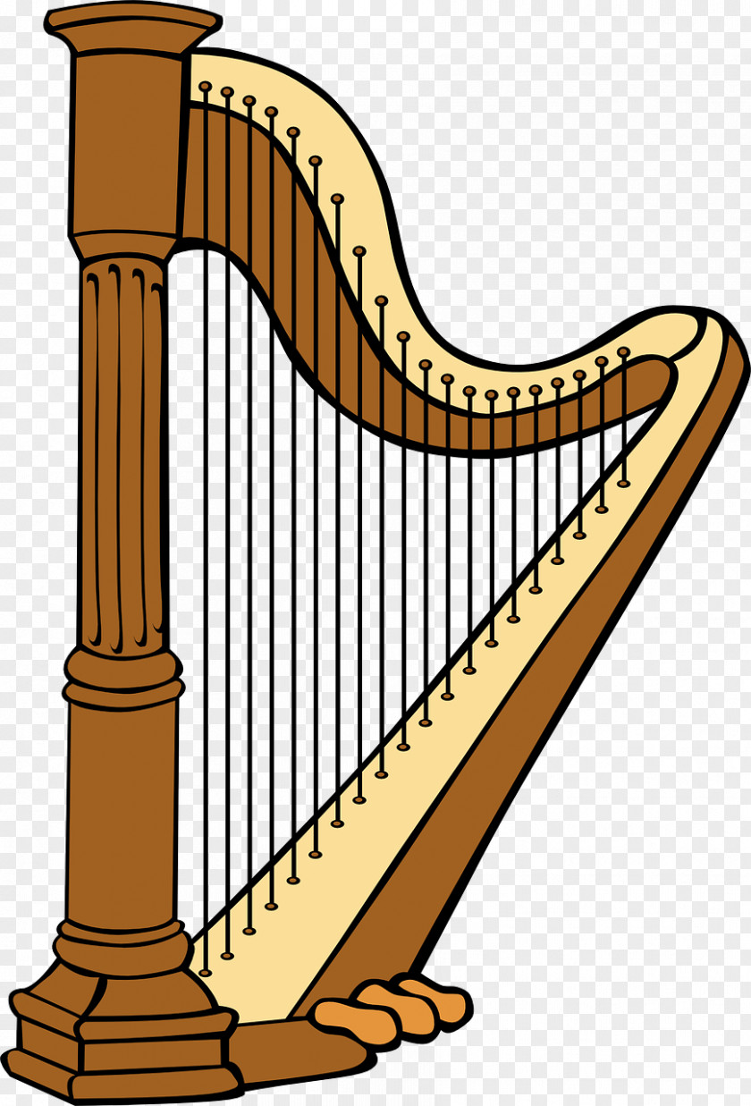 Musical Instruments Celtic Harp Clip Art PNG