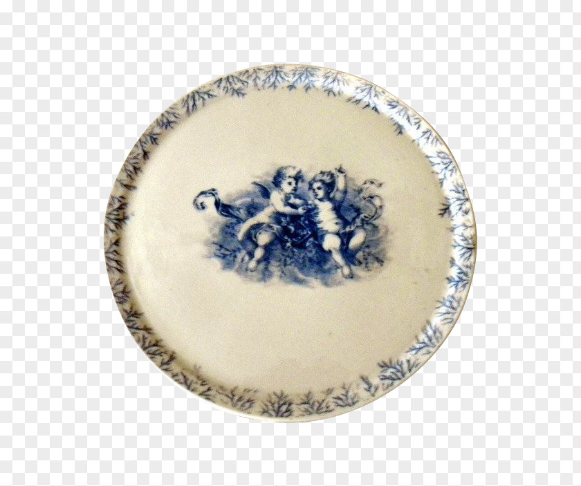Plate Porcelain Blue And White Pottery Sitzendorf PNG