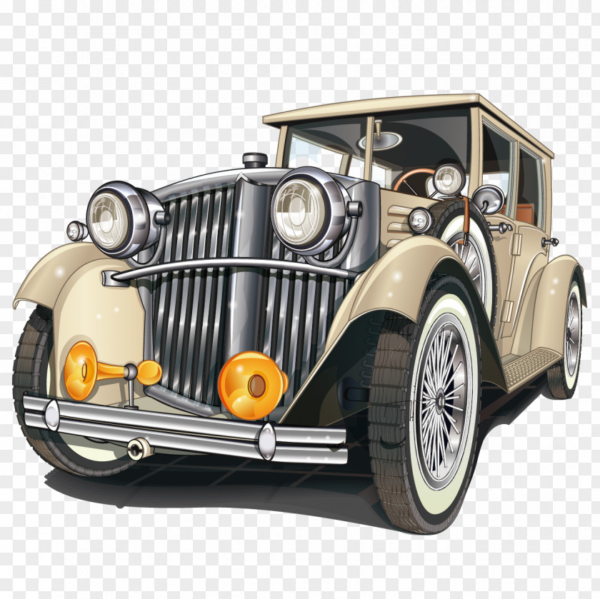 Realistic Texture Of Classic Cars Vector Antique Car Vintage Retro Style PNG