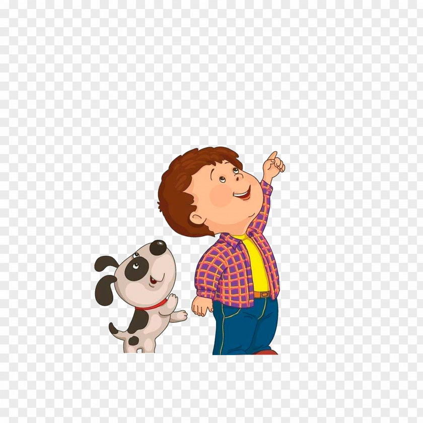 Children And Dogs Looking Up At The Sky Child Drawing Clip Art PNG