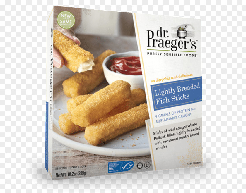 Fish Finger Breaded Cutlet Dr. Praeger's Frozen Food PNG