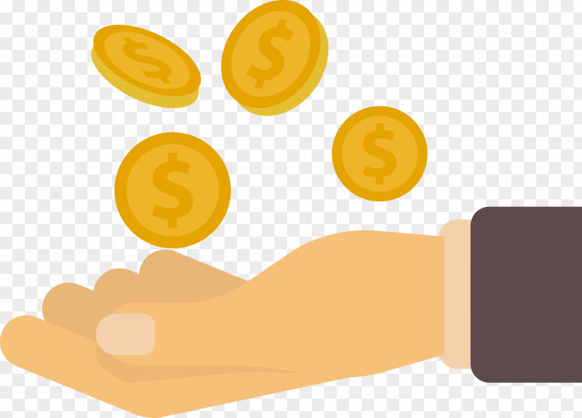 Holding Gold Coins Vector Coin Euclidean Money PNG