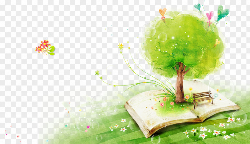 Trees In Books Acuarela Para Principiantes Landscape Green Watercolor Painting PNG