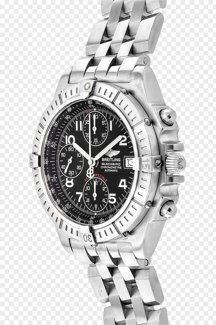 Watch Platinum Strap Breitling Avenger Blackbird PNG