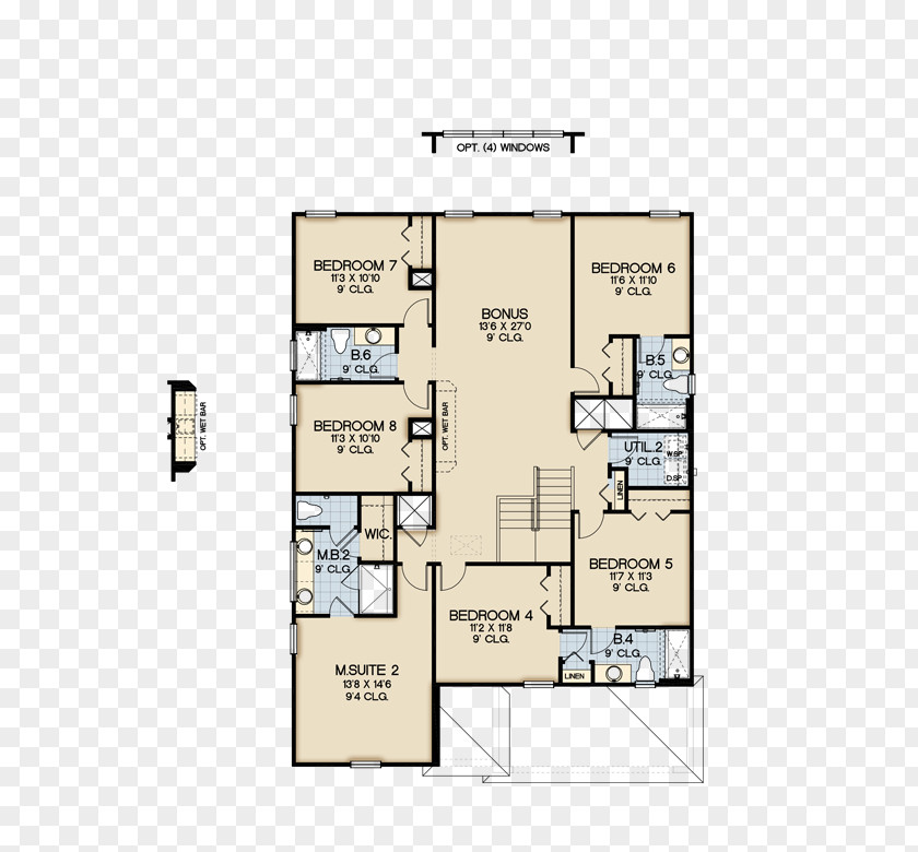 House Plan Bungalow Floor Bedroom PNG