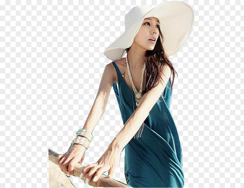 Thinking Woman Sun Hat Cap Straw Clothing PNG