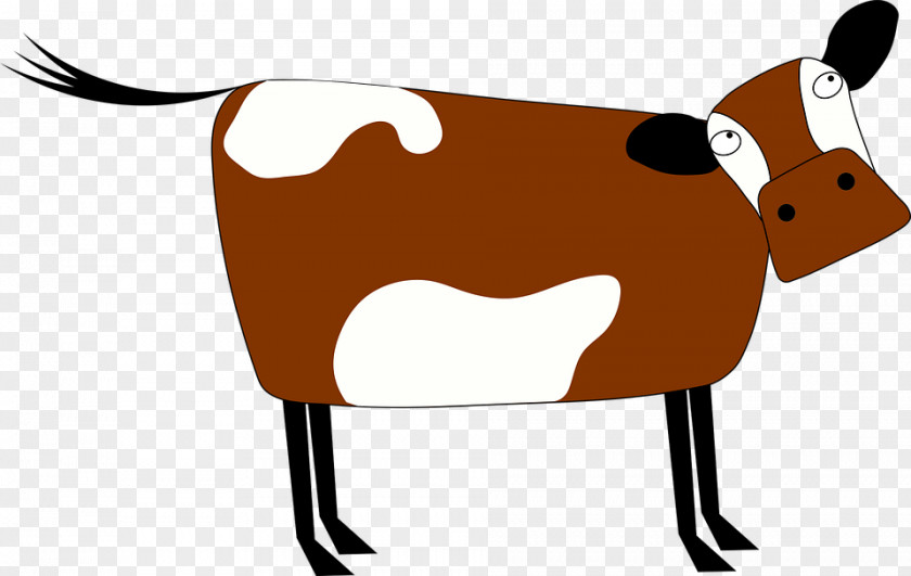 Yellow Cow Cattle Cartoon Illustration PNG