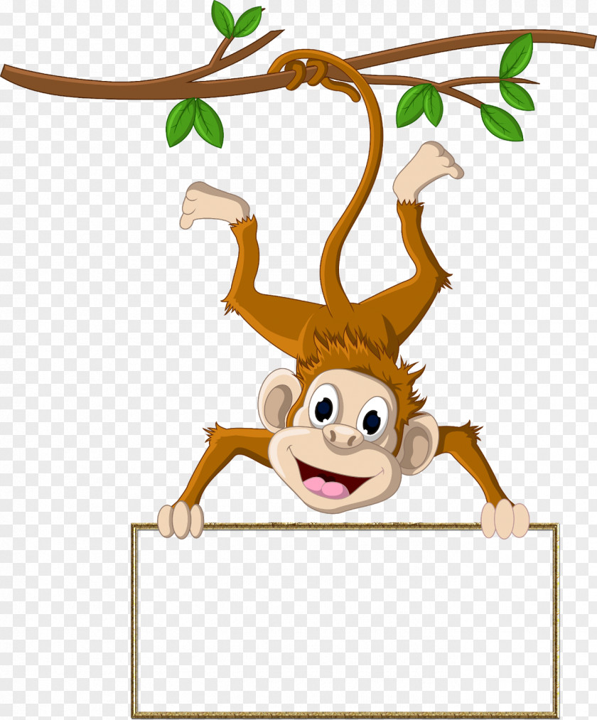 Monkey Clip Art Vector Graphics Illustration Image PNG