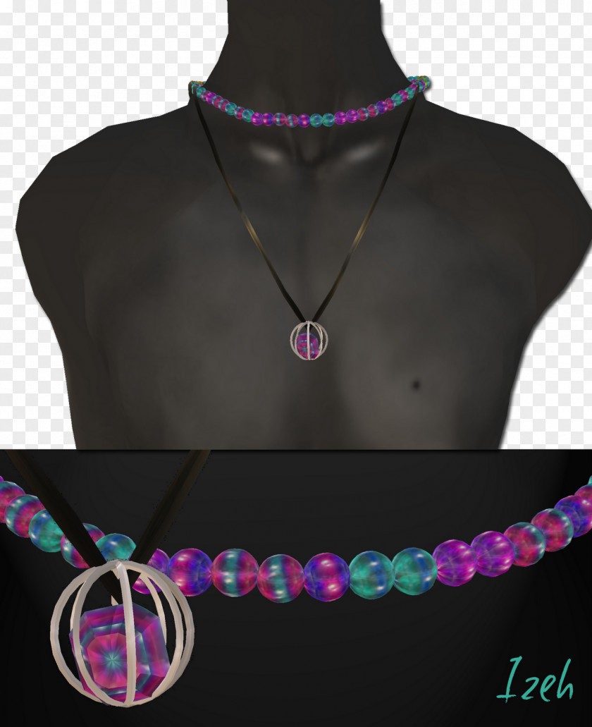 Necklace Pink M Chain RTV PNG