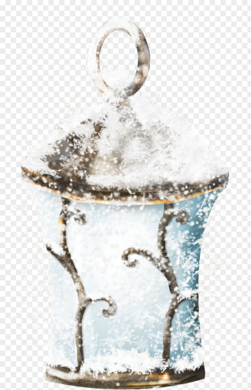 Pouring Winter Snow Hard Rime Lantern Lighting PNG