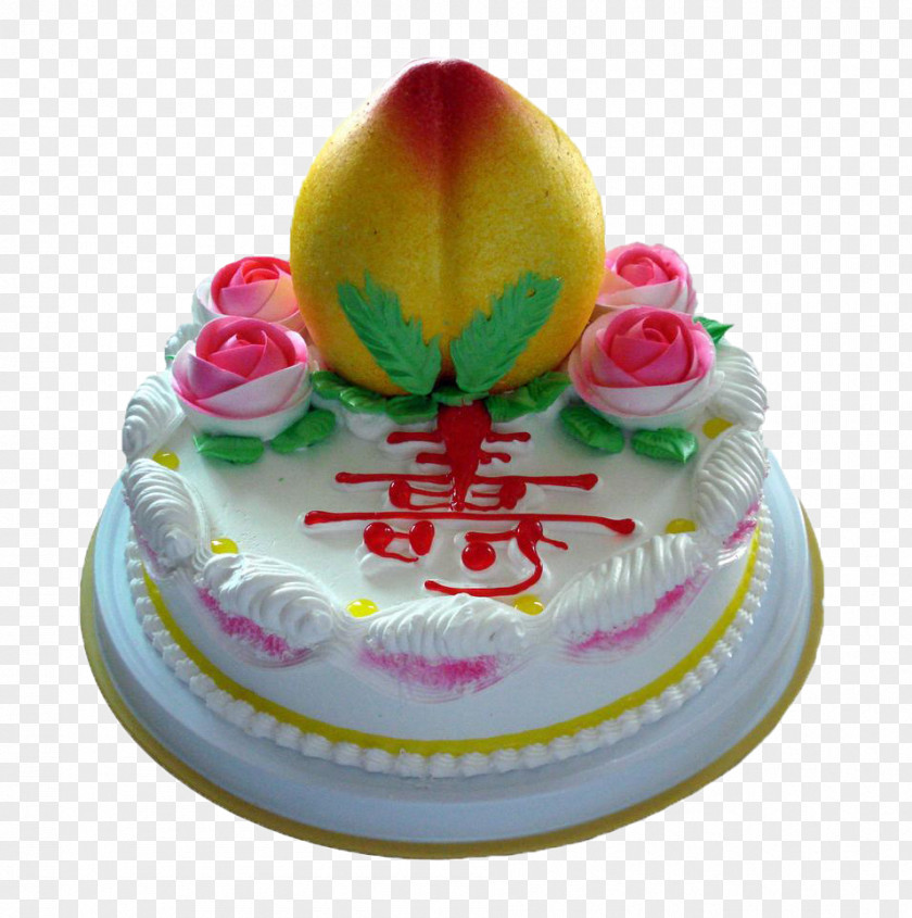 Cake Birthday Longevity Peach Chiffon Bakery Fruitcake PNG