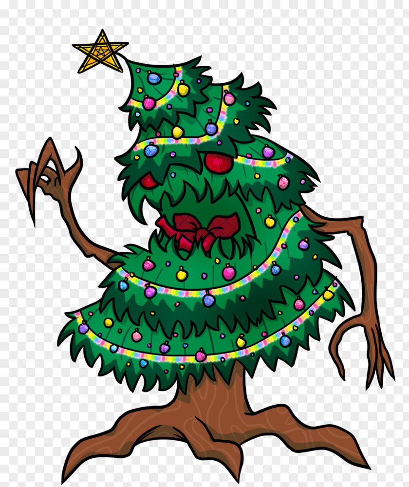 Holiday Monster Christmas Tree Fir Decoration PNG