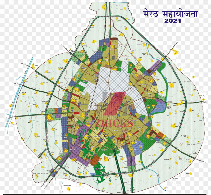 Map Indore Noida Hastinapur Ghaziabad Meerut Development Authority PNG