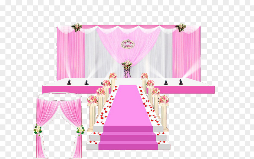 Wedding Hall Reception Stage PNG