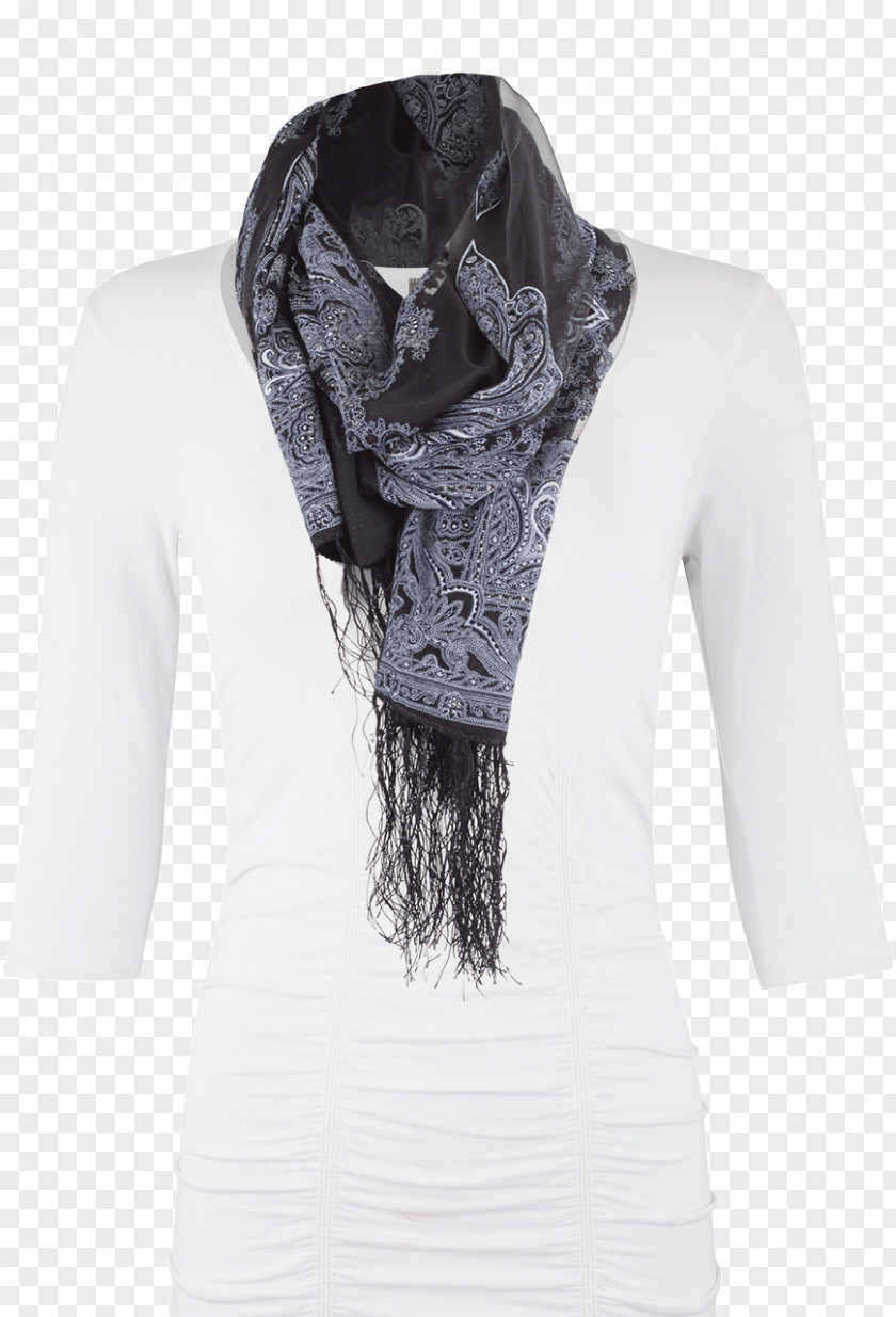 Black Bandana Scarf Kerchief Shawl Wrap Sleeve PNG