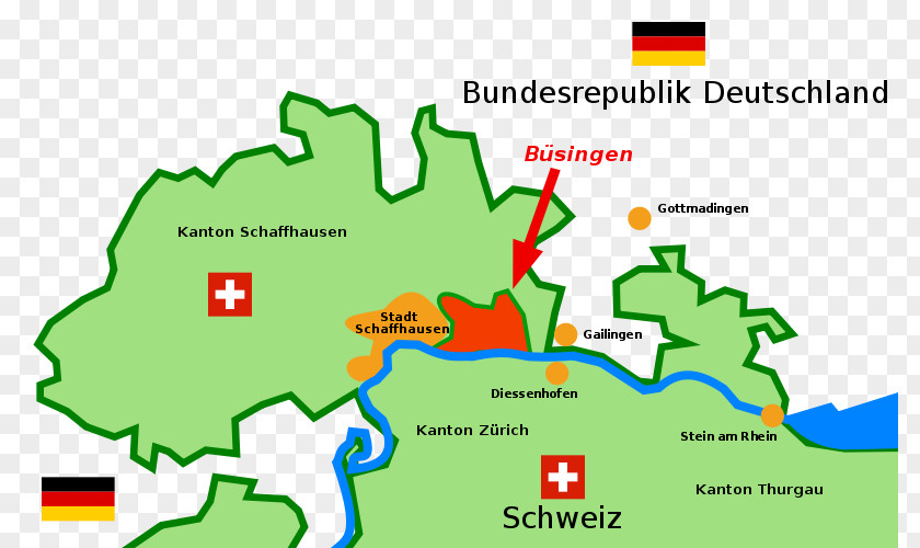 Border Büsingen Am Hochrhein Enclave And Exclave Germany–Switzerland High Rhine Anklav PNG