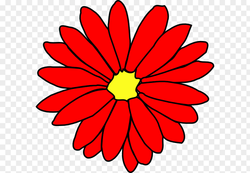 Gerbera Vector Red Flower Clip Art PNG