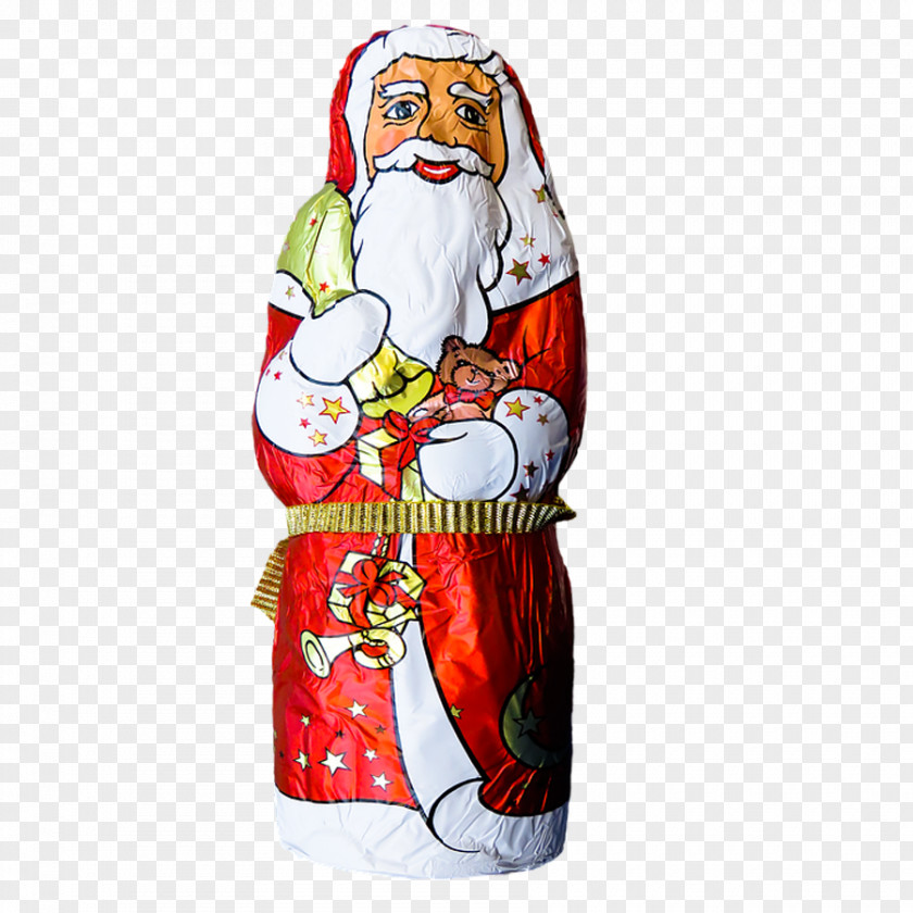 Chocolate Santa Claus Christmas Ornament PNG