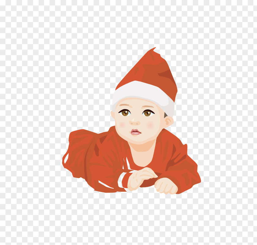 Hand Painted Red Child Drawing PNG