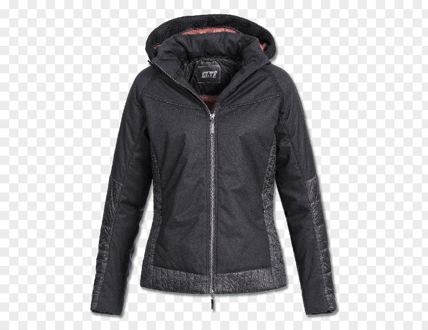 Quilted Jacket With Hood Leather Coat Hoodie Parka PNG