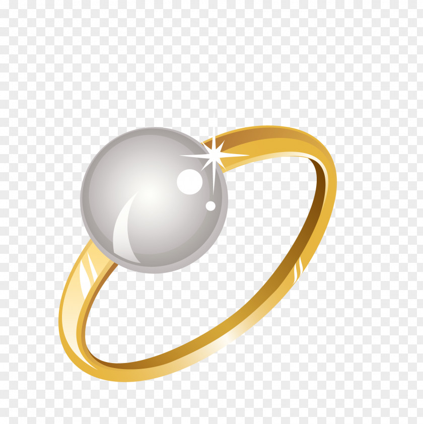 Cartoon Gold Lover Ring Pearl Stock.xchng PNG