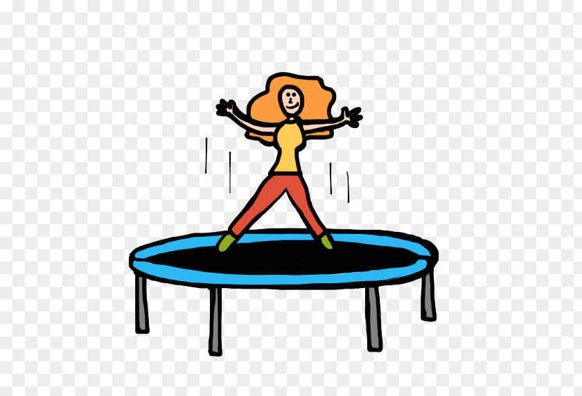 Cartoon Trampoline Woman On Trampolining Terms Clip Art PNG