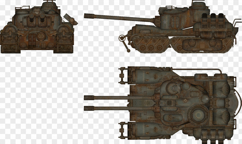 Fallout Tank 4 Gun Turret Self-propelled Artillery Firearm PNG